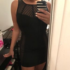 NWOT! Beautiful black mini dress!